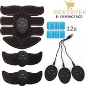 NextStep® FitPro USB Oplaadbaar - EMS Buikspieren trainer - Incl. 12 gelpads!