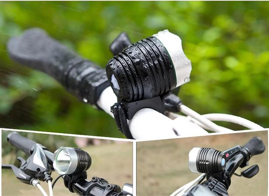 1200 lumen MTB/race LED koplamp CREE T6 USB aansluiting - EXTREEM veel licht -100 meter- met 20.000mAh LiPo Powerbank — afbeelding 4