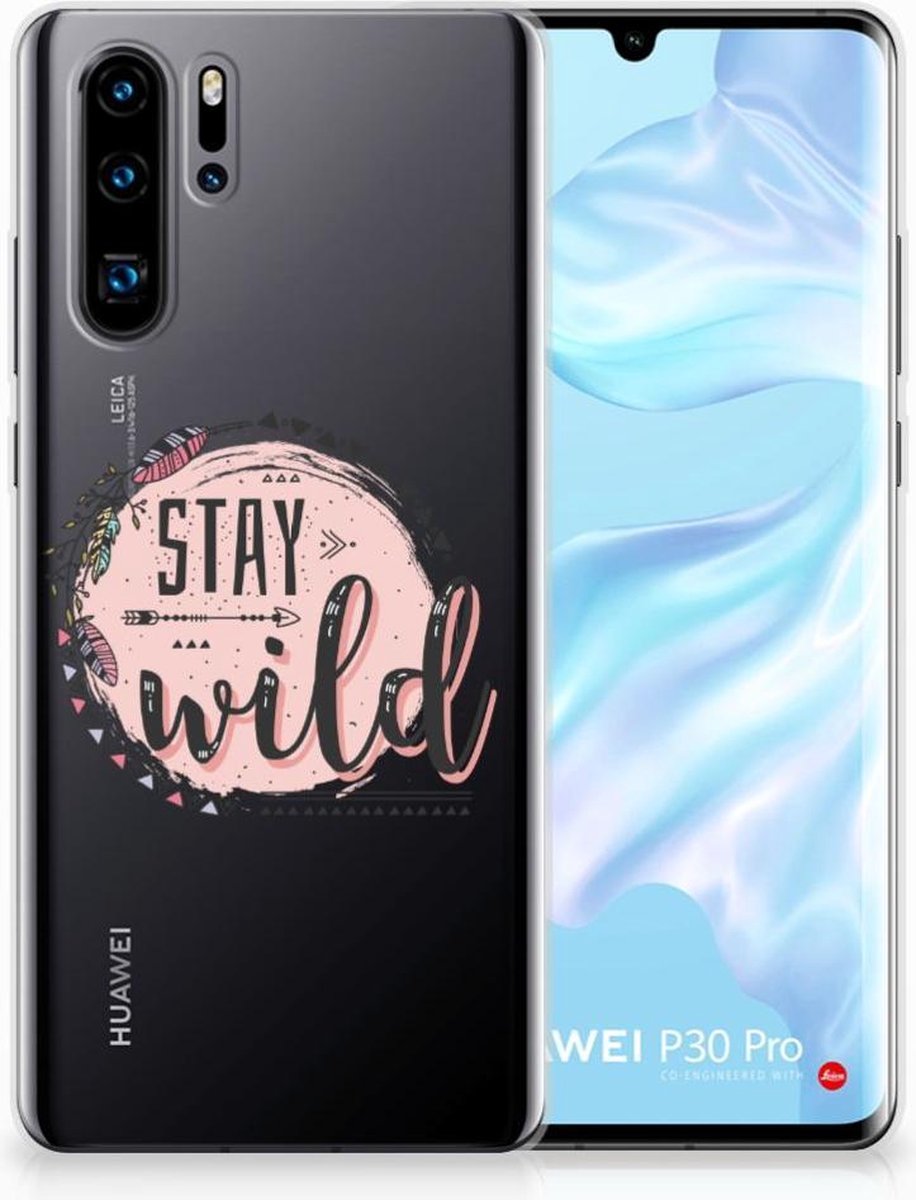 Huawei P30 Pro Telefoonhoesje met Naam Boho Stay Wild