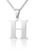 Montebello Ketting Letter H - 316L Staal - Alfabet - 20x30mm - 50cm