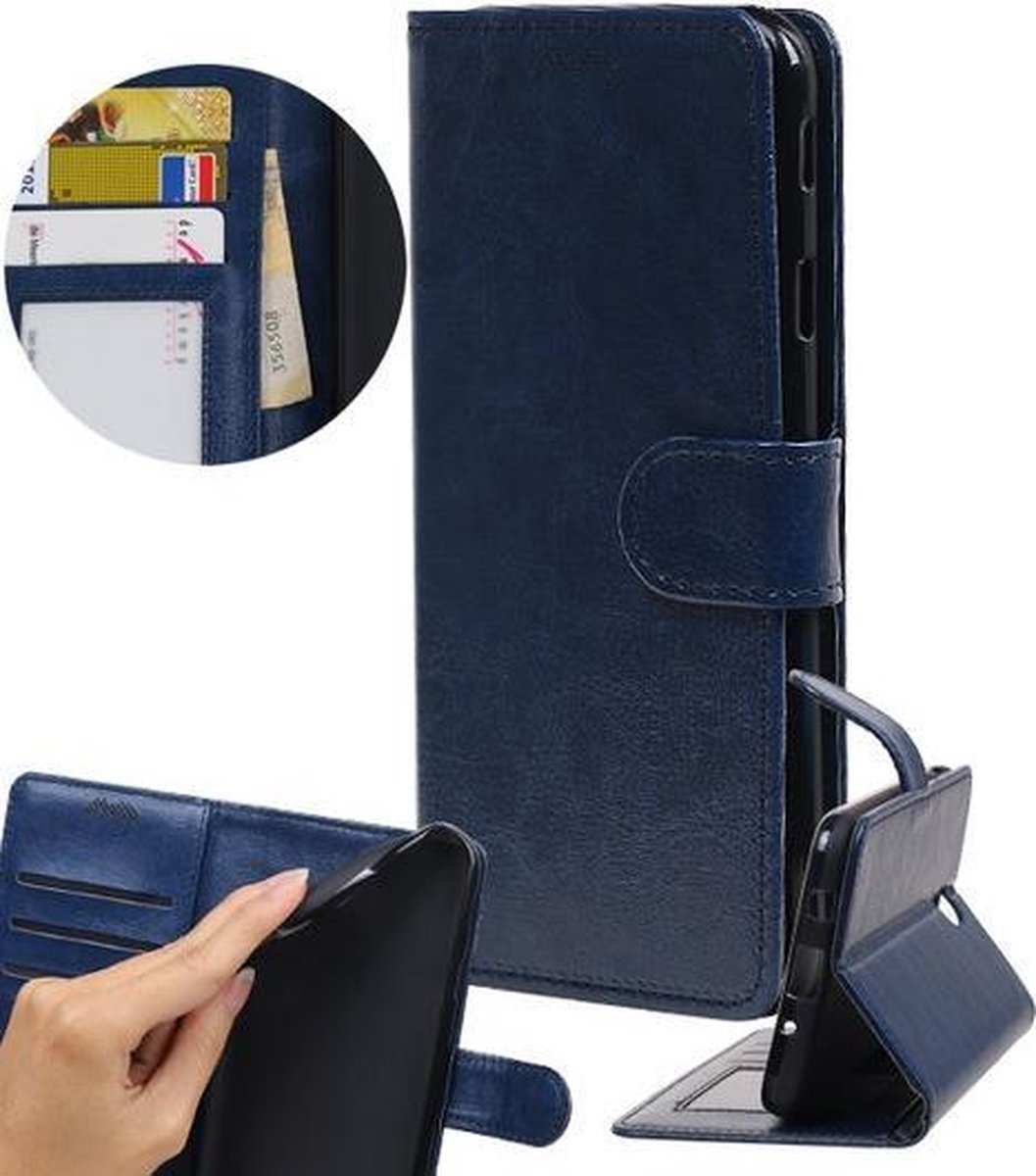 BestCases.nl Donker Blauw Portemonnee booktype hoesje Huawei Y5 II / Y6 II Compact