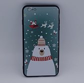 iPhone 6 / 6S – hoes, cover – TPU – kerst – ijsbeer met muts