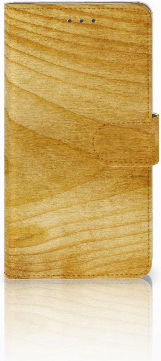 Samsung Galaxy J7 2016 Book Style Case Licht Hout