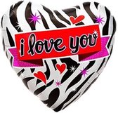 Folie hart I love You Zebra<br />Folie hart I love You Zebra