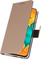 Samsung Galaxy A30 Wallet Case Hoesje Goud