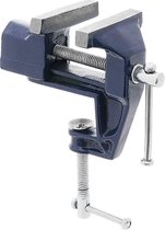 Bankschroef Staal 60mm - Draaibaar - Donkerblauw