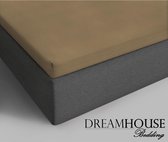 Dreamhouse Topper Hoeslaken - Katoen - Eenpersoons - 140x200 cm - Taupe