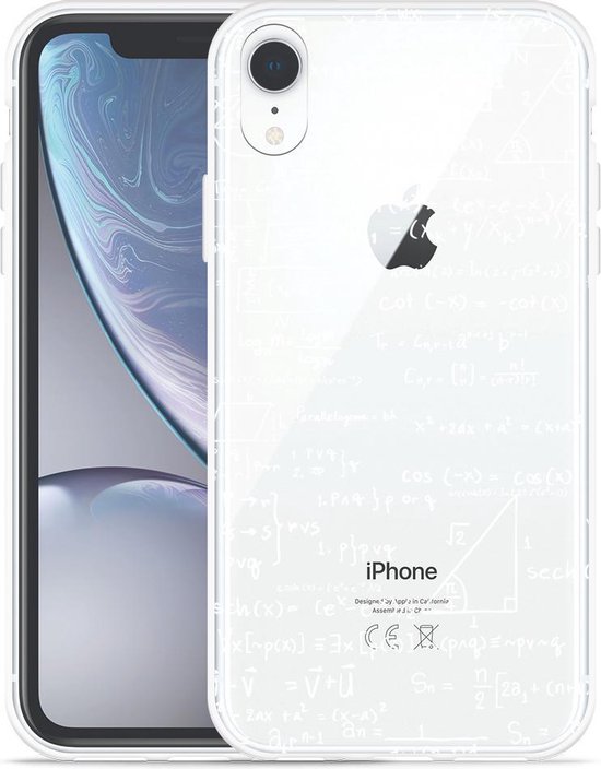 Coque Apple iPhone Xr Mathématiques blanche | bol