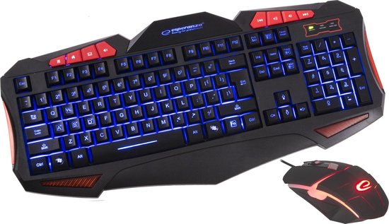 Ideaal Gebeurt Gom Gaming Set Muis en Toetsenbord – Keyboard Qwerty met 3 Kleuren LED  Verlichting – 6D... | bol.com