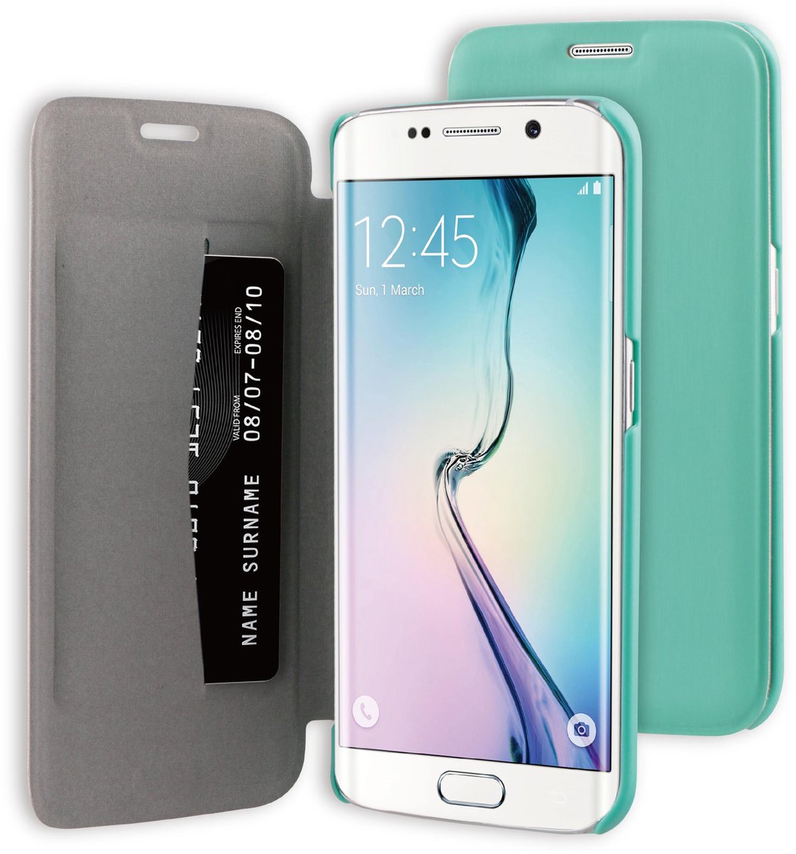 BeHello Book Case voor Samsung Galaxy S6 Edge - Groen