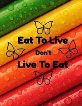 Eat To Live Don't Live To Eat