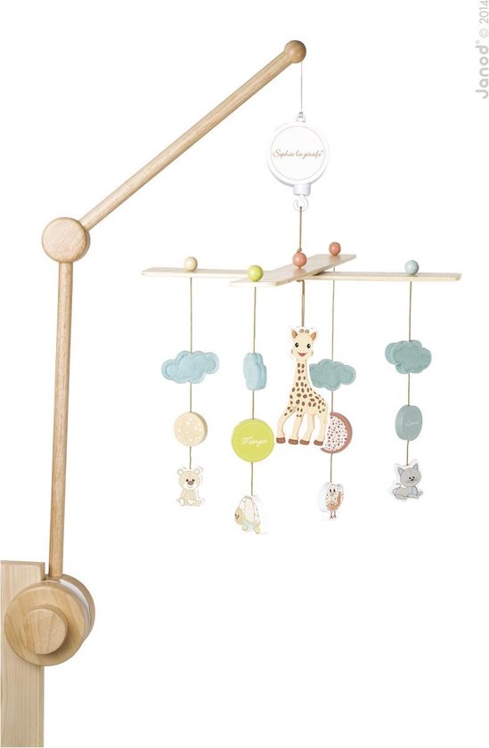 Janod Sophie de giraffe mobi el met houten draagarm