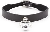 Banoch - Catbell Collar simple black - Zwart pu leer - bdsm - halsband