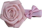 Jessidress Kleine Haar clip met mooie roos en strikje - Beige