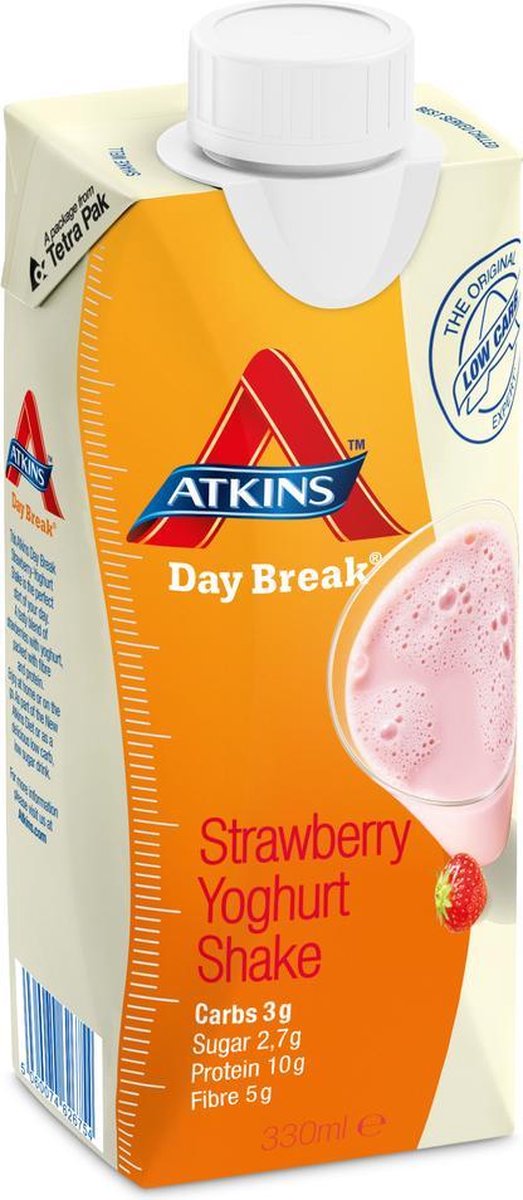 Atkins Advantage Strawberry Yoghurt Drink 6 stuks