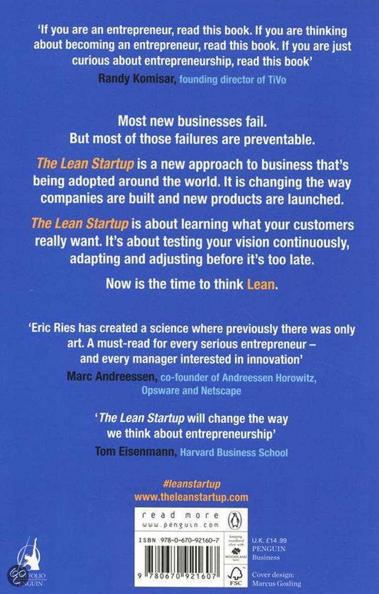 Lean Startup - back cover