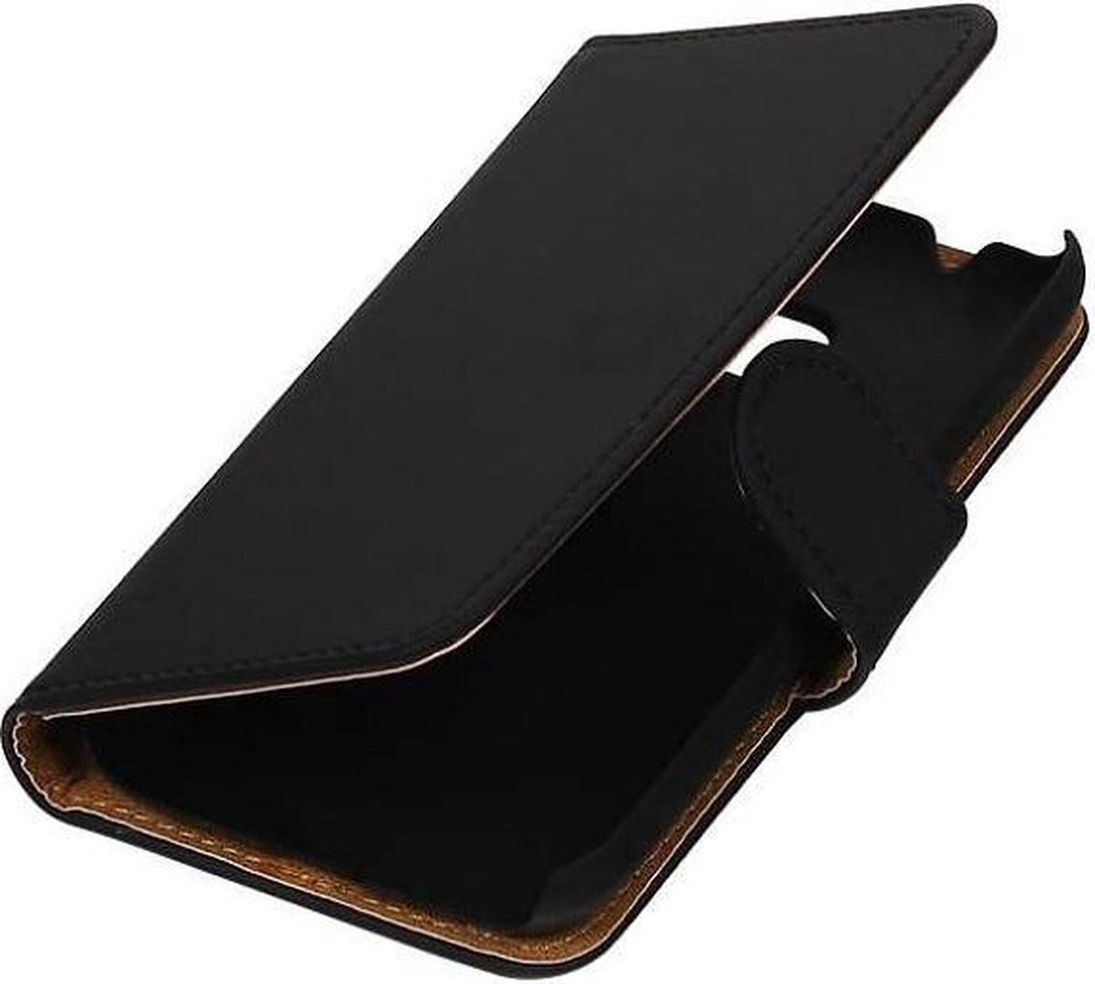 Effen Bookstyle Hoes Geschikt voor Samsung Galaxy J1 mini (2016) J105F Zwart