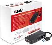 club3D CSV-1430 3 + 1 poorten USB 3.2 Gen 1-hub Zwart (glanzend)