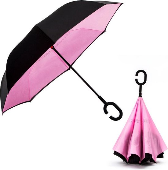 loterij Voorschrift Instituut Winddichte Dubbellaags Opvouwbare Omgekeerde Paraplu, Zelfstandig  Ondersteboven... | bol.com