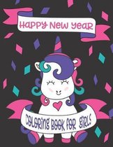 Happy New Year Coloring Book for Girls