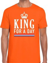 Oranje King for a day t-shirt voor heren XL