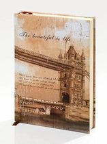 D10806-3 Dreamnotes notitieboek Tower Bridge in bewaarbox met slot 19 x 13,5 cm.