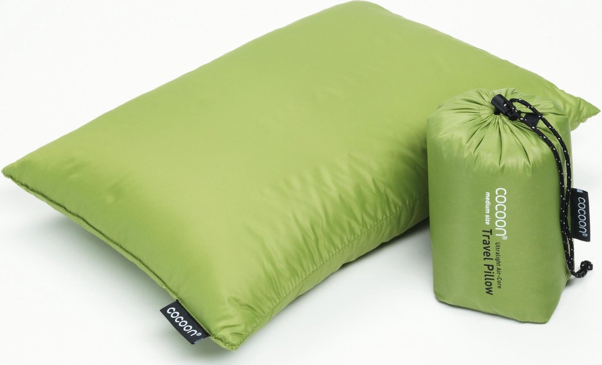 Cocoon Down Travel Kussen Groen 29 x 38 cm