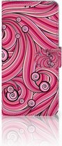 Huawei P30 Pro Uniek Boekhoesje Swirl Pink