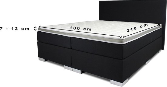 24-Bedding Molton Topper Hoeslaken - Topdek Hoeslaken - Extra Zwaar 180x210 cm - 24-Bedding