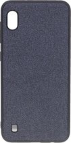 Shop4 - Samsung Galaxy A10 Hoesje - Harde Back Case Denim Donker Blauw