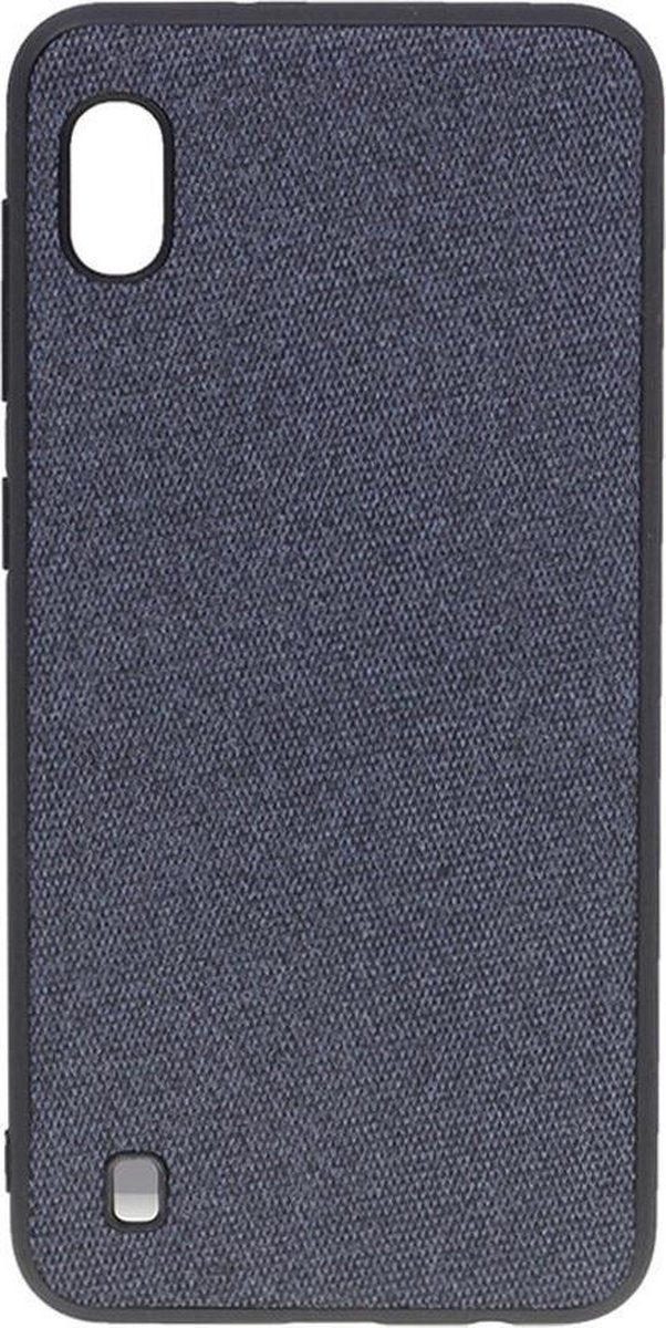 Shop4 - Geschikt voor Samsung Galaxy A10 Hoesje - Harde Back Case Denim Donker Blauw