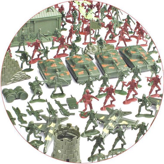 Gigantische set militaire figuren, soldaten, vliegtuigen, tanks, muren en  meer.... | bol.com