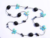 2 Love it - Vlinder B - Ketting - Kinderen - Kunststof - Blauw - Geel - Zwart