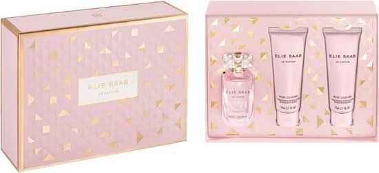 Elie Saab Le Parfum Rose Couture Giftset - 50 ml eau de toilette spray + 2 x 75 ml bodylotion - cadeauset voor dames