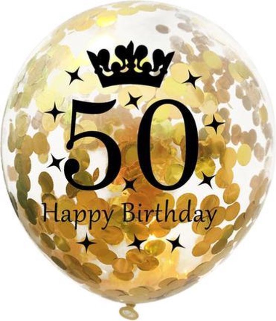 Onwijs bol.com | 50 Jaar Ballonnen Set - Confetti - 5 stuks - Verjaardag JN-63
