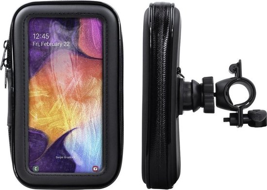 Shop4 - Samsung Galaxy A50 Fietshouder Stuur Spatwaterdicht Zwart | bol.com