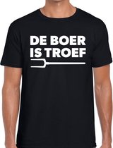 De boer is troef t-shirt - zwart Achterhoek festival shirt voor heren S