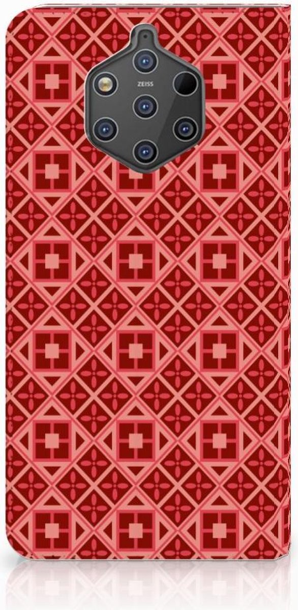 Nokia 9 PureView Hoesje met Magneet Batik Rood