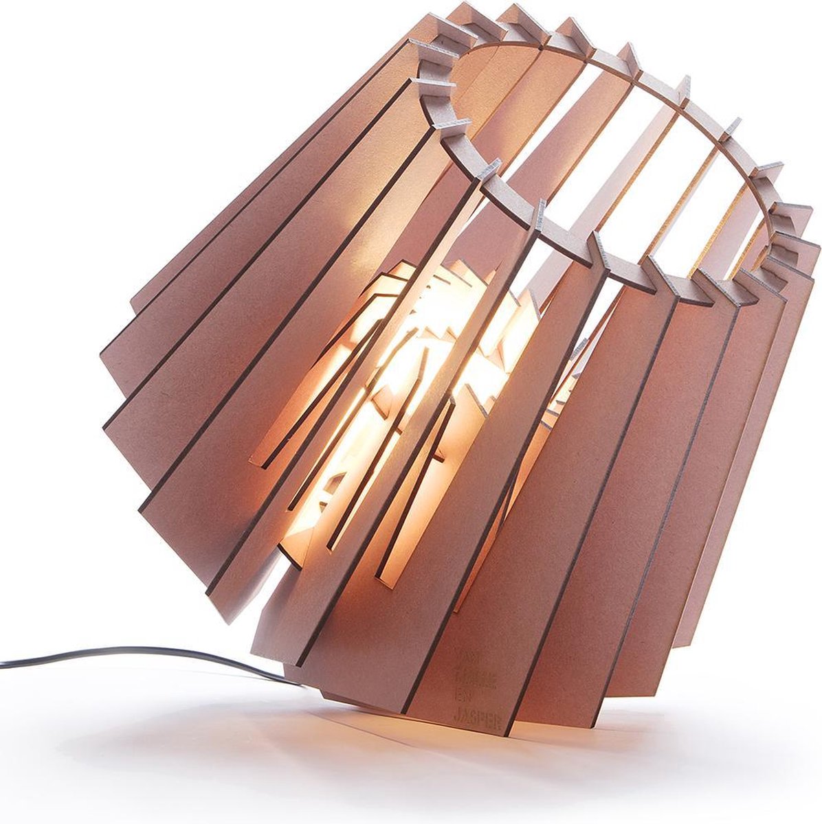 Van Tjalle en Jasper | Spot-nik vloerlamp - Aged Pink | Bouwpakket | MDF (hout) | Roze | E