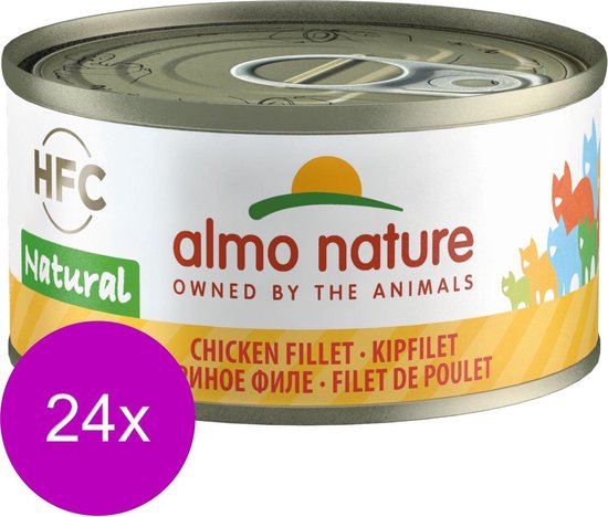 Almo Nature - Kipfilet - Kattenvoer - 24 x 70 g