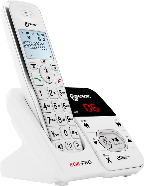 GEEMARC AmpliDECT 295 SOS Pro draadloze telefoon met 30 dB GELUIDSVERSTERKING voor SLECHTHORENDEN. Met ALARM Pendant en  foto 3