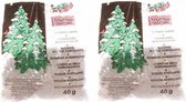 2x Kerstboom versiering glitter sneeuwvlokjes 40 gram - nepsneeuw met glitters 80 gram