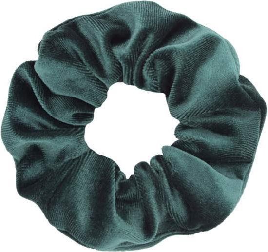 Velvet scrunchie dark green