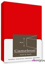 Cameleon Hoeslaken Rood 90x200cm