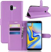 Book Case Samsung Galaxy J6 Plus Hoesje - Paars