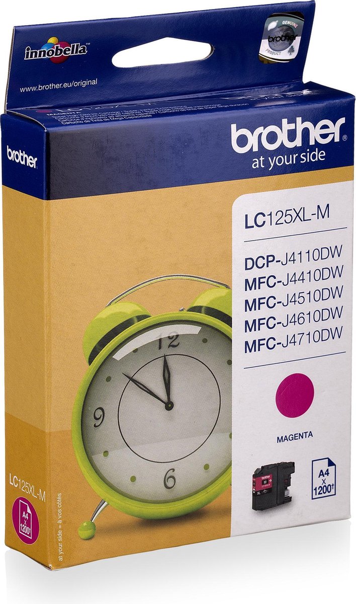 Brother LC-125XLM - Inktcartridge - Magenta / Hoge Capaciteit