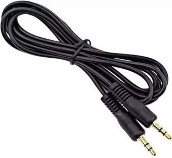 AUDIOJACK / AUX kabel 3.5 mm stereokabel | audiokabel | 1 meter zwart |  bol.com