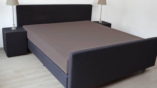 Snoozing - Katoen - Hoeslaken - - Extra Haute Simple - 80/200 - Brown