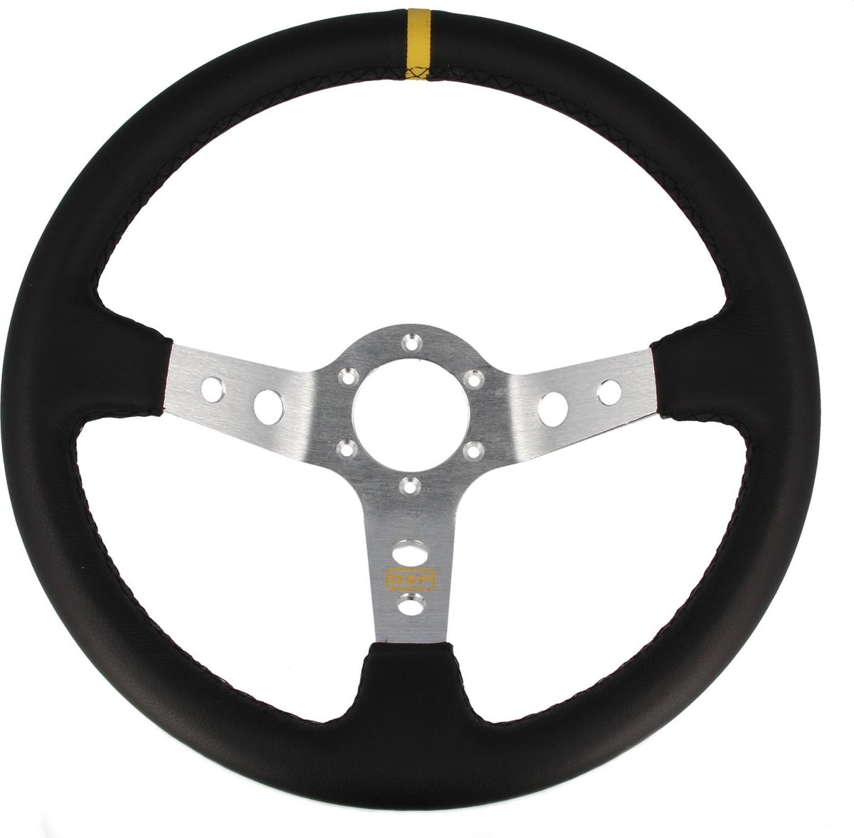 Sportstuur leder diep 90 mm