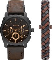 Bol.com Fossil FS5251SET Herenhorloge Geschenkset 42 mm - Zwart aanbieding